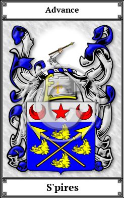 S'pires Family Crest Download (JPG)  Book Plated - 150 DPI
