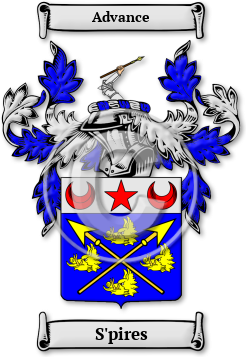 S'pires Family Crest Download (jpg) Legacy Series - 150 DPI