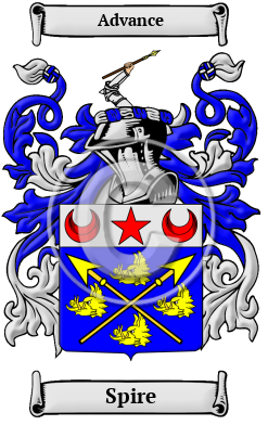 Spire Family Crest Download (JPG) Heritage Series - 600 DPI