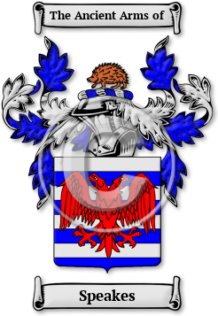 Speakes Family Crest Download (jpg) Legacy Series - 150 DPI