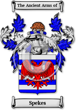 Spekes Family Crest Download (jpg) Legacy Series - 150 DPI