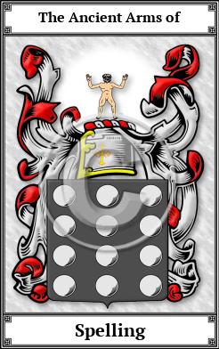 Spelling Family Crest Download (JPG)  Book Plated - 150 DPI