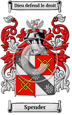 Spender Family Crest Download (JPG) Heritage Series - 600 DPI