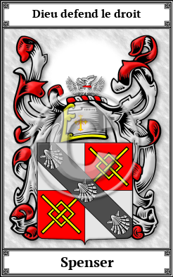 Spenser Family Crest Download (JPG)  Book Plated - 150 DPI