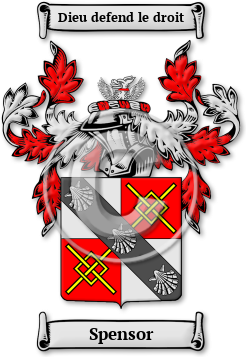 Spensor Family Crest Download (jpg) Legacy Series - 150 DPI