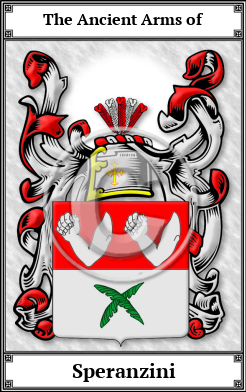 Speranzini Family Crest Download (JPG) Book Plated - 600 DPI