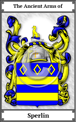 Sperlin Family Crest Download (JPG)  Book Plated - 150 DPI