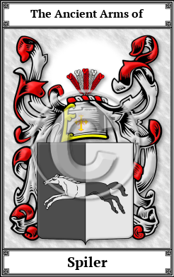 Spiler Family Crest Download (JPG) Book Plated - 600 DPI