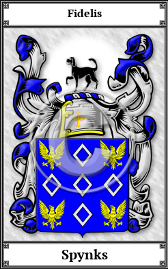 Spynks Family Crest Download (JPG)  Book Plated - 150 DPI
