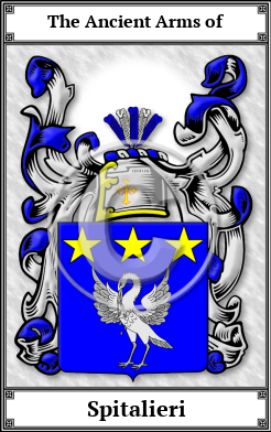 Spitalieri Family Crest Download (JPG)  Book Plated - 150 DPI