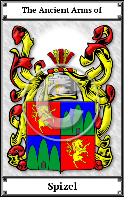 Spizel Family Crest Download (JPG)  Book Plated - 150 DPI