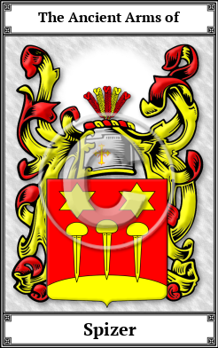 Spizer Family Crest Download (JPG) Book Plated - 600 DPI