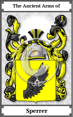 Sperrer Family Crest Download (JPG)  Book Plated - 150 DPI