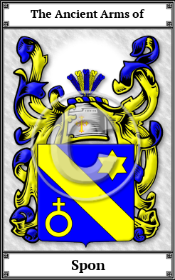 Spon Family Crest Download (JPG)  Book Plated - 150 DPI