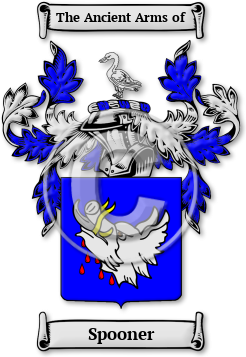 Spooner Family Crest Download (jpg) Legacy Series - 150 DPI