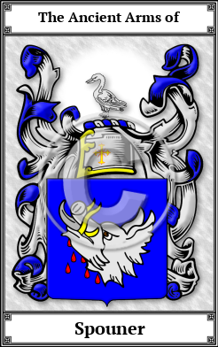 Spouner Family Crest Download (JPG)  Book Plated - 150 DPI