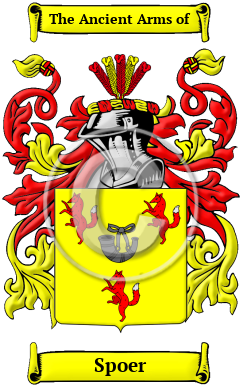 Spoer Family Crest/Coat of Arms