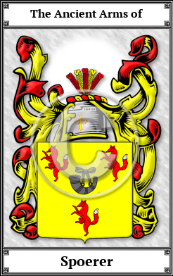 Spoerer Family Crest Download (JPG)  Book Plated - 150 DPI