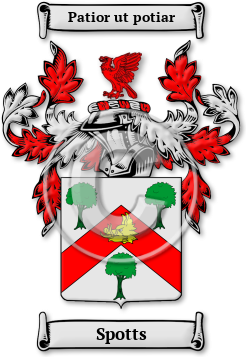 Spotts Family Crest Download (jpg) Legacy Series - 150 DPI
