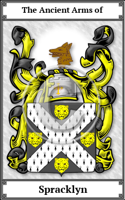 Spracklyn Family Crest Download (JPG) Book Plated - 600 DPI