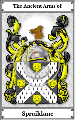 Spraiklane Family Crest Download (JPG)  Book Plated - 150 DPI