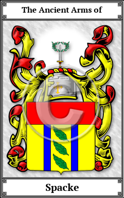 Spacke Family Crest Download (JPG)  Book Plated - 150 DPI