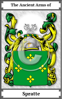 Spratte Family Crest Download (JPG) Book Plated - 600 DPI