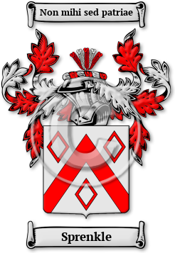 Sprenkle Family Crest Download (jpg) Legacy Series - 150 DPI
