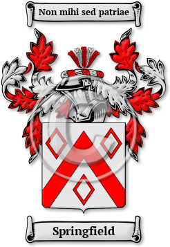Springfield Family Crest Download (jpg) Legacy Series - 150 DPI