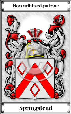 Springstead Family Crest Download (JPG) Book Plated - 600 DPI