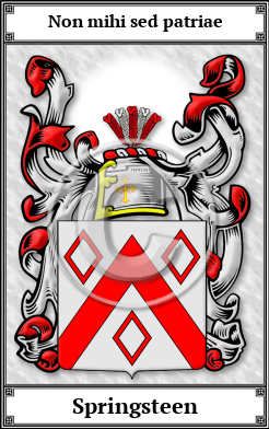 Springsteen Family Crest Download (JPG)  Book Plated - 150 DPI