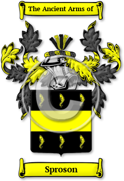 Sproson Family Crest Download (jpg) Legacy Series - 150 DPI
