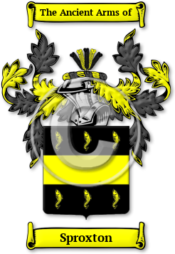 Sproxton Family Crest Download (jpg) Legacy Series - 150 DPI