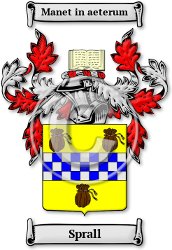 Sprall Family Crest Download (jpg) Legacy Series - 150 DPI