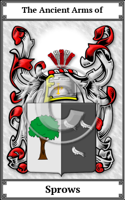 Sprows Family Crest Download (JPG)  Book Plated - 150 DPI