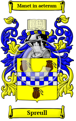 Spreull Family Crest Download (JPG) Heritage Series - 600 DPI
