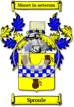 Sproule Family Crest Download (jpg) Legacy Series - 150 DPI