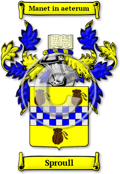 Sproull Family Crest Download (jpg) Legacy Series - 150 DPI