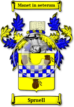 Spruell Family Crest Download (JPG) Legacy Series - 600 DPI