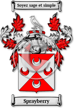 Sprayberry Family Crest Download (jpg) Legacy Series - 150 DPI