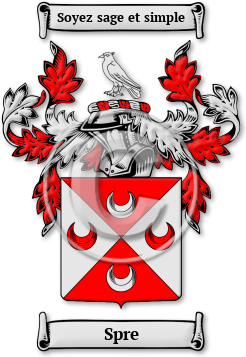 Spre Family Crest Download (JPG) Legacy Series - 600 DPI