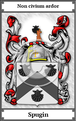 Spugin Family Crest Download (JPG)  Book Plated - 150 DPI