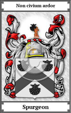 Spurgeon Family Crest Download (JPG) Book Plated - 600 DPI