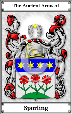 Spurling Family Crest Download (JPG)  Book Plated - 150 DPI