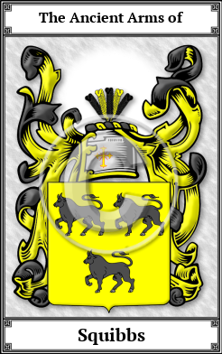 Squibbs Family Crest Download (JPG)  Book Plated - 150 DPI