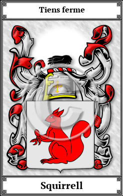 Squirrell Family Crest Download (JPG)  Book Plated - 150 DPI