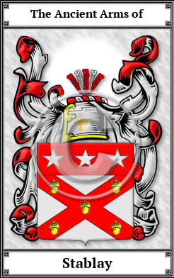 Stablay Family Crest Download (JPG) Book Plated - 600 DPI