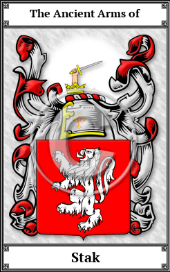 Stak Family Crest Download (JPG) Book Plated - 300 DPI