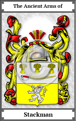 Stackman Family Crest Download (JPG) Book Plated - 600 DPI