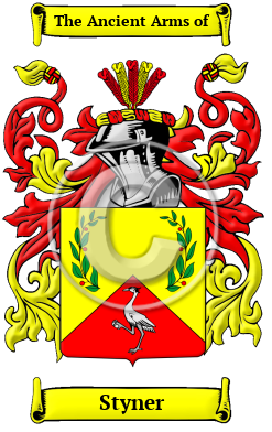 Styner Family Crest Download (jpg) Heritage Series - 150 DPI